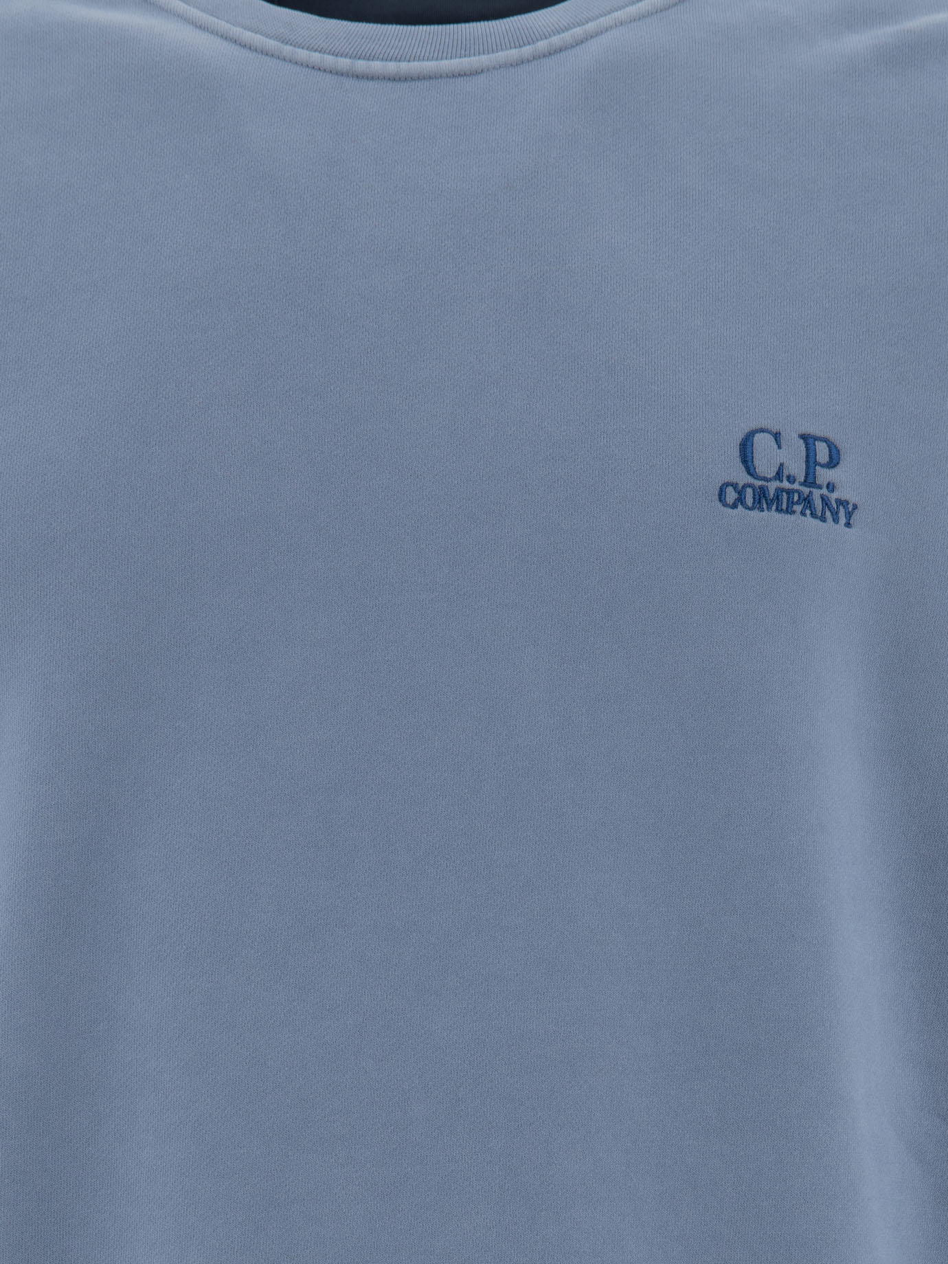 C.P. COMPANY Light Blue Sweatshirt with embroidered logo